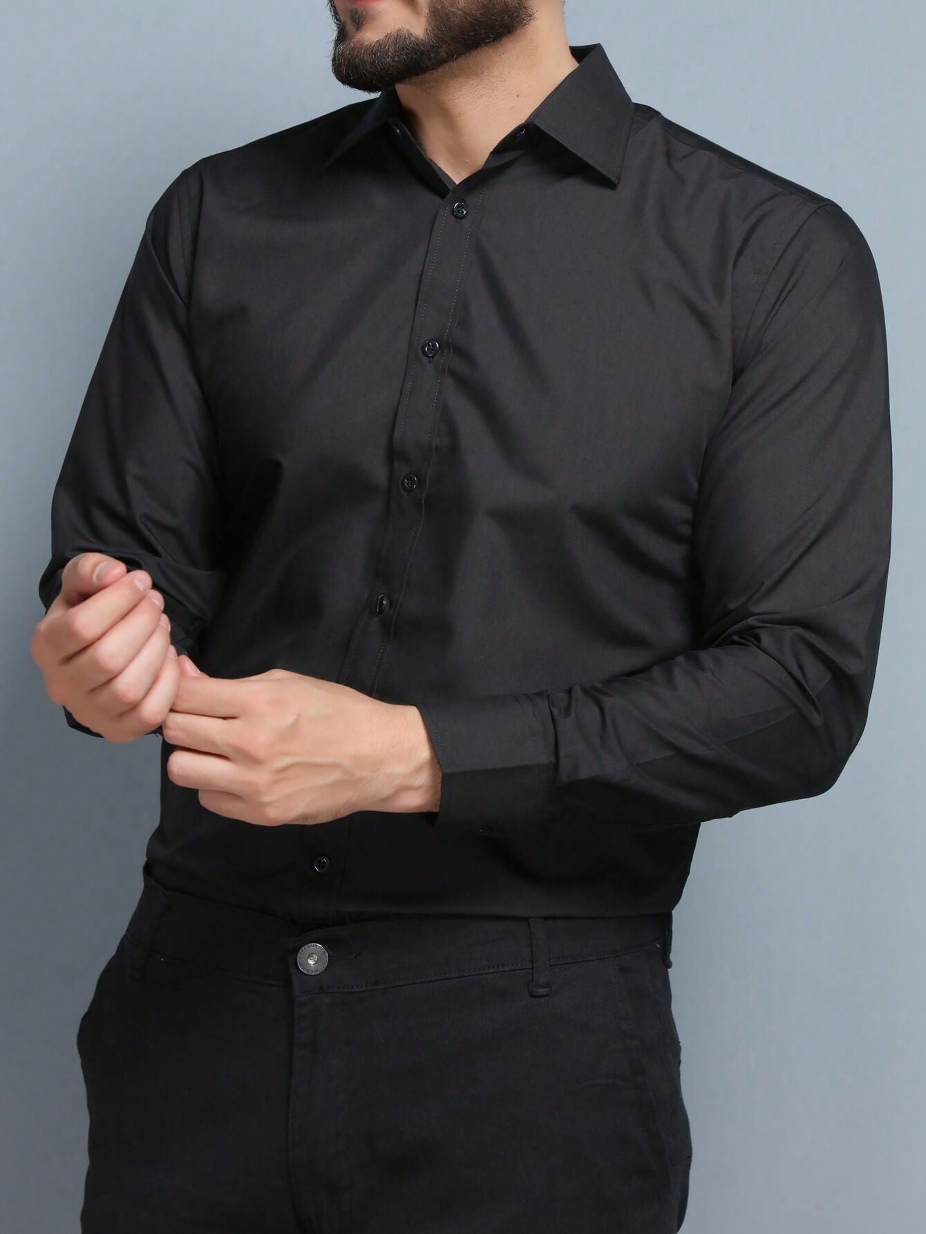 Camisa Social Masculina Manga Longa Slim