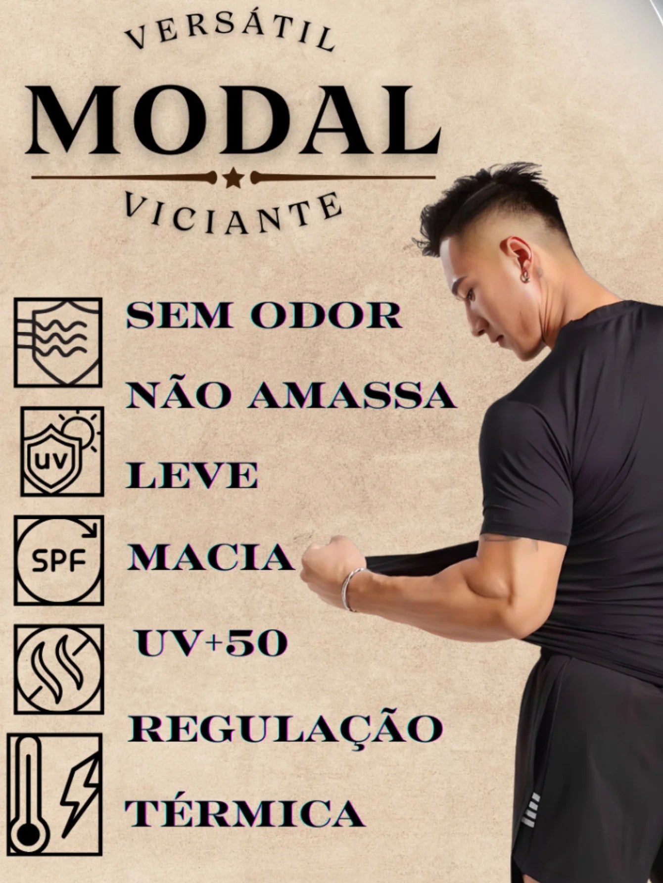 Camiseta Masculina Tech Modal